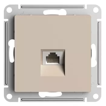 Розетка компьютерная Systeme Electric AtlasDesign встраиваемая песочная RJ45 (ATN001286)