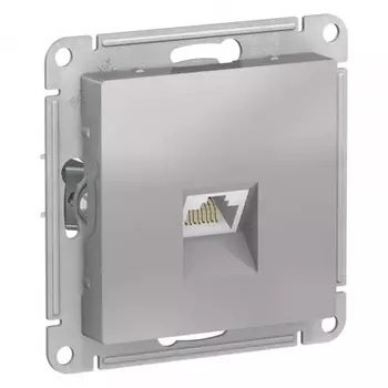 Розетка компьютерная Systeme Electric AtlasDesign встраиваемая алюминий RJ45 (ATN000386)