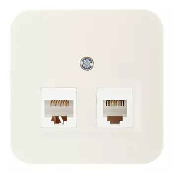 Розетка компьютерная Systeme Electric Blanca накладная бежевая 2хRJ45 (BLNIA045457)