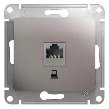Розетка компьютерная Systeme Electric Glossa встраиваемая платина RJ45 (GSL001281K)