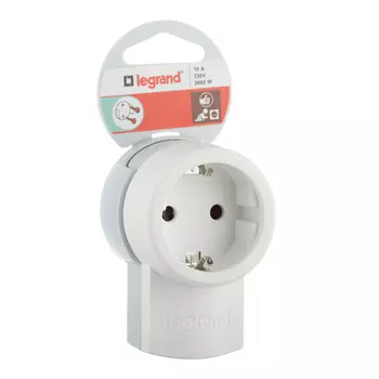 Розетка Legrand 16 А 230 В с кронштейном белая (050199)