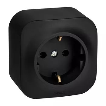 Розетка Legrand Quteo накладная черная (782472)
