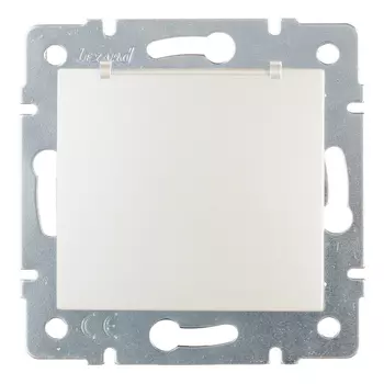 Розетка Lezard Karina встраиваемая жемчужно-белая с крышкой (707-3088-123B)