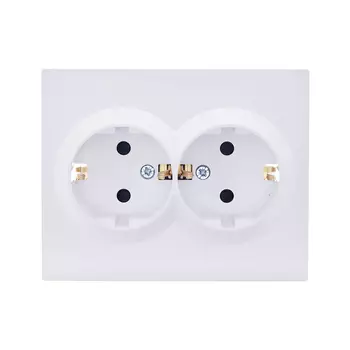 Розетка Lezard Vesna встраиваемая белая (742-0200-178B)