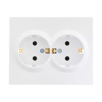 Розетка Lezard Vesna встраиваемая белая (742-0200-127B)