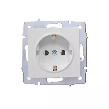 Розетка Lezard Vesna встраиваемая белая (742-0288-122B)