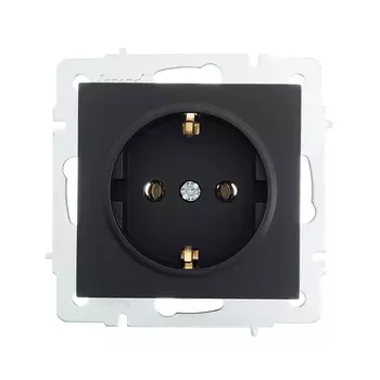 Розетка Lezard Vesna встраиваемая черный бархат (742-4288-122B)