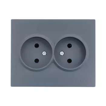 Розетка Lezard Vesna встраиваемая графит (742-3400-128B)