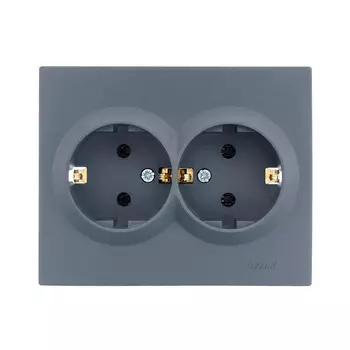 Розетка Lezard Vesna встраиваемая графит (742-3400-127B)