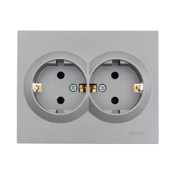 Розетка Lezard Vesna встраиваемая платина со шторками (742-3500-178B)