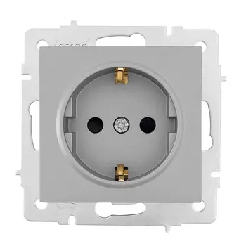 Розетка Lezard Vesna встраиваемая платина со шторками (742-3588-124B)