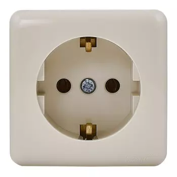Розетка Lezard VIOLA 751-0300-122 открытая установка крем с заземлением
