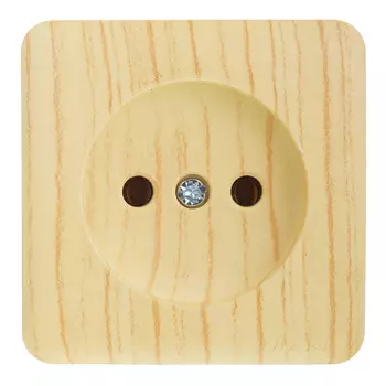 Розетка Lezard VIOLA 751-5200-121 открытая установка беленый дуб без заземления