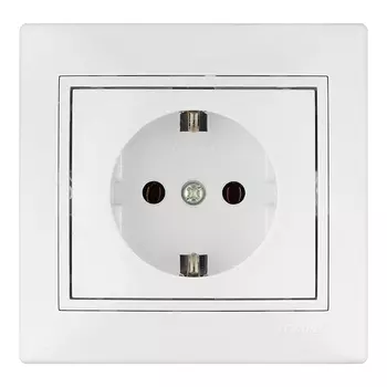 Розетка Lezard Mira встраиваемая белая (701-0202-122)