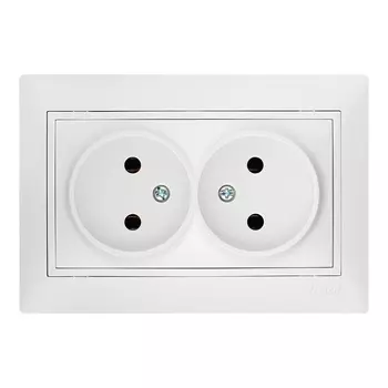 Розетка Lezard Mira встраиваемая белая (701-0202-128)