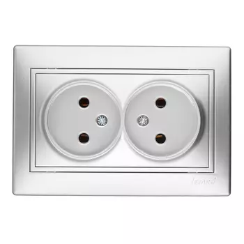 Розетка Lezard Mira встраиваемая металл серый (701-1010-128)