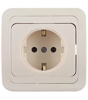 Розетка Makel Mimoza встраиваемая бежевая (25028)
