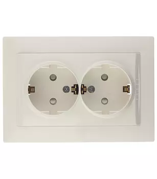 Розетка Schneider Electric Unica встраиваемая бежевая со шторками (MGU23.067.25D)