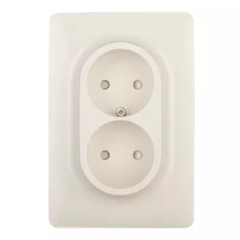 Розетка Schneider Electric Unica NEW встраиваемая бежевая со шторками (NU206344)