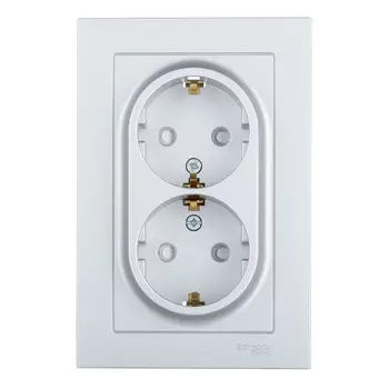 Розетка Systeme Electric AtlasDesign встраиваемая алюминий со шторками (ATN000326)