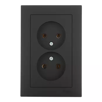 Розетка Systeme Electric AtlasDesign встраиваемая карбон (ATN001020)