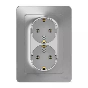 Розетка Systeme Electric Blanca встраиваемая алюминий (BLNRS001023)