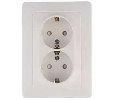 Розетка Systeme Electric Blanca встраиваемая белая со шторками (BLNRS001121)