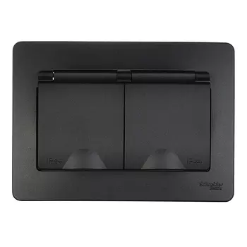 Розетка Systeme Electric Blanca встраиваемая антрацит со шторками (BLNRS441126)