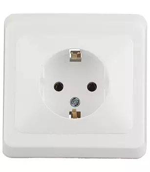 Розетка Systeme Electric Этюд встраиваемая белая (PC16-003B)