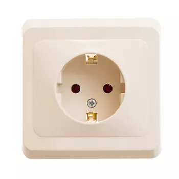 Розетка Systeme Electric Этюд встраиваемая бежевая (PC16-003K)