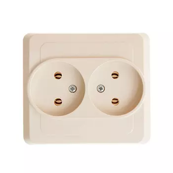 Розетка Systeme Electric Этюд встраиваемая кремовая (PC16-005K)