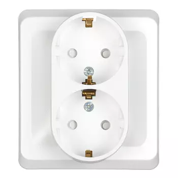 Розетка Systeme Electric Этюд встраиваемая белая со шторками (PC16-008B)