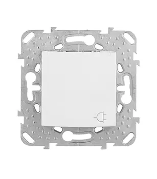 Розетка Schneider Electric Unica встраиваемая белая с крышкой (MGU5.037.18TAZD)