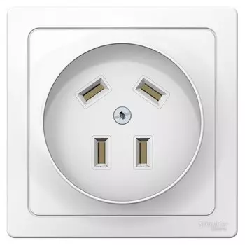 Розетка силовая для электроплит Systeme Electric Blanca скрытая установка с заземлением 3P+N 32 А 440 В IP20 белая (BLNSR003241)