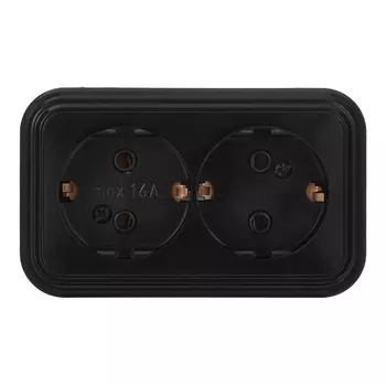 Розетка Svet накладная черная (0215-00511)