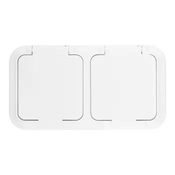 Розетка Svet накладная белая с крышкой (EV 0366-6620)