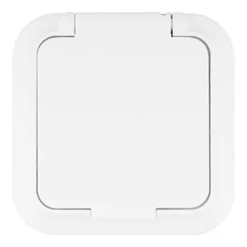 Розетка Svet накладная белая со шторками с крышкой (EV 0366-8610)