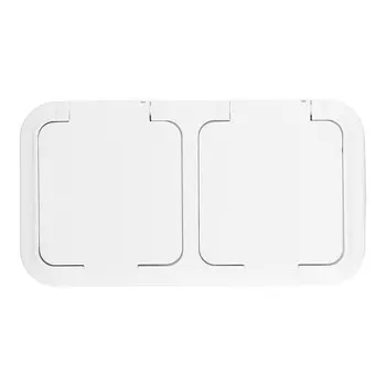 Розетка Svet накладная белая со шторками с крышкой (EV 0366-8620)