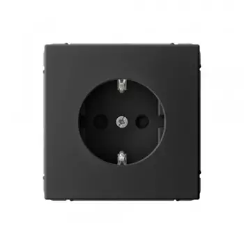 Розетка Systeme Electric ArtGallery встраиваемая карбон со шторками (GAL001045)