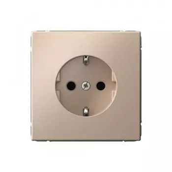 Розетка Systeme Electric ArtGallery встраиваемая песочная со шторками (GAL001245)