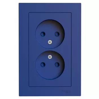 Розетка Systeme Electric AtlasDesign встраиваемая аквамарин со шторками (ATN001122)