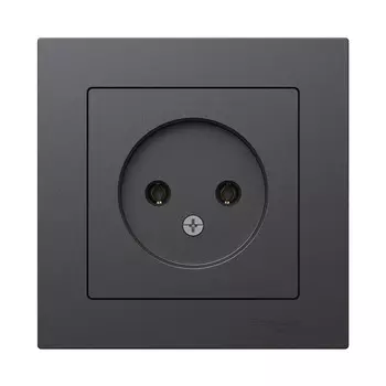 Розетка Systeme Electric AtlasDesign встраиваемая базальт (ATN001440)