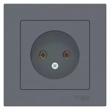 Розетка Systeme Electric AtlasDesign встраиваемая грифель (ATN000740)