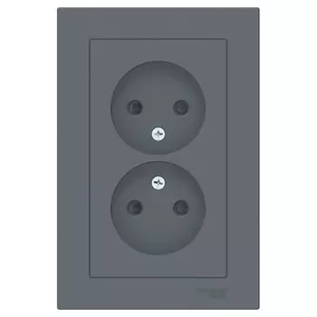 Розетка Systeme Electric AtlasDesign встраиваемая грифель со шторками (ATN000722)