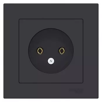 Розетка Systeme Electric AtlasDesign встраиваемая карбон (ATN001040)