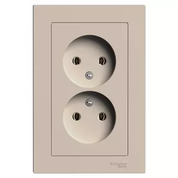 Розетка Systeme Electric AtlasDesign встраиваемая песочная (ATN001220)
