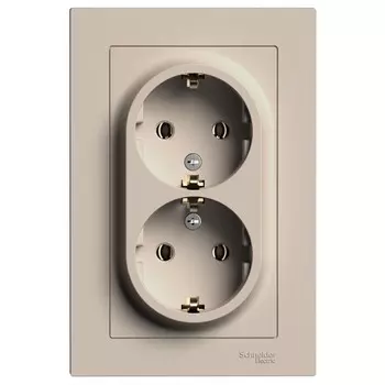 Розетка Systeme Electric AtlasDesign встраиваемая песочная (ATN001224)