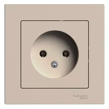Розетка Systeme Electric AtlasDesign встраиваемая песочная (ATN001240)