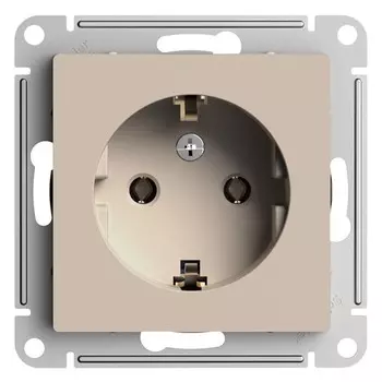 Розетка Systeme Electric AtlasDesign встраиваемая песочная (ATN001243)