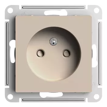 Розетка Systeme Electric AtlasDesign встраиваемая песочная со шторками (ATN001249)